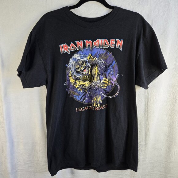 Vtg Iron Maiden "Legacy Of The Beast" World Tour T-Shirt Men LG Official Merch - Picture 1 of 8